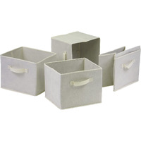 Capri 4-Pc Foldable Fabric Basket Set, Beige