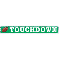 Metallic Touchdown Fringe Banner