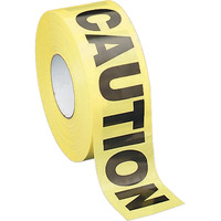 Sparco Caution Barricade Tape - 1000 ft Yellow - Black - 1 / Roll