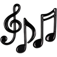 Molded Plastic Musical Notes