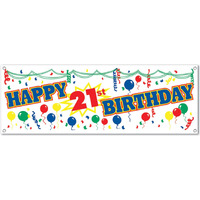 Happy  21st  Birthday Sign Banner