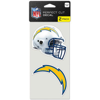 Los Angeles Chargers Decal 4x4 Perfect Cut Set of 2