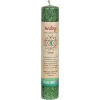 Aloha Bay Candle Pillar Chakra Green 8"