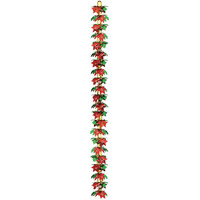 Poinsettia & Holly Garland/Column