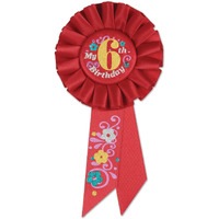 My  6th  Birthday Rosette
