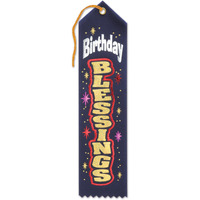 Navy Birthday Blessings Ribbon