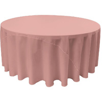 LA Linen Polyester Poplin Tablecloth 108-Inches Round, Dusty Rose
