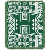 Hawaii OFFICIAL Collegiate "Double Play" Woven Jacquard Throw(D0102HHBU57.)