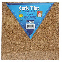 CORK TILES 12IN X 12IN SET OF 4