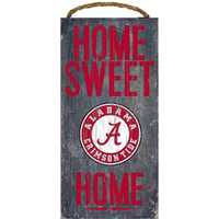 Alabama Crimson Tide Wood Sign - Home Sweet Home 6"x12"