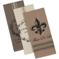 DII Assorted French Printed Dishtowel (Set of 3)