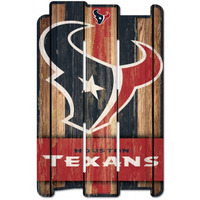 Houston Texans Sign 11x17 Wood Fence Style
