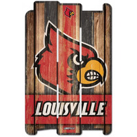Louisville Cardinals Sign 11x17 Wood Fence Style - Special Order