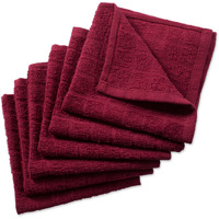 DII Solid Wine Windowpane Terry Dishcloth (Set of 6)