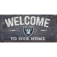 Las Vegas Raiders Sign Wood 6x12 Welcome To Our Home Design - Special Order