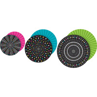 CHALKBRD BRIGHTS HANGING PAPER FANS