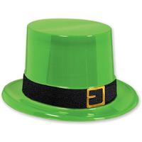 25 Plastic Leprechaun Top Hats - Lightweight and Durable for St. Patrick's Day