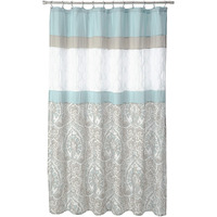 Shawnee Printed and Embroidered Shower curtain(D0102H55L9J)