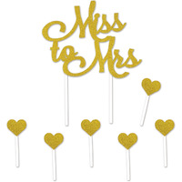 Miss To Mrs Cake Topper