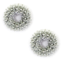 Flocked Candle Ring (Set of 2)
