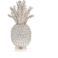 6" X 6" X 12.5" Silver Crystal Pineapple