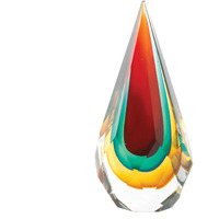 FACETED TEARDROP ART GLASS