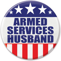 Armed Services Husband Button