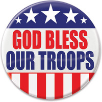 God Bless Our Troops Button