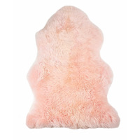 2' X 3' Rose New Zealand Natural Shearling Sheepskin Rug