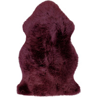 2' X 3' Burgundy New Zealand Natural Sheepskin Rug