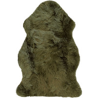 2' X 3' Khaki Green  New Zealand Natural Sheepskin Rug
