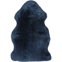 2' X 3' Navy New Zealand Natural Sheepskin Rug