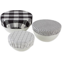 DII Asst Black Farmhouse Woven Dish Cover (Set of 3)