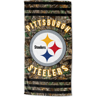Steelers OFFIcIAL NFL Realtree Stripes Beach Towel 30 x 60(D0102H94NDA)