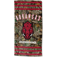 Arkansas OFFIcIAL NcAA Realtree Stripes Beach Towel 30 x 60(D0102H94VRU)