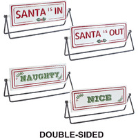 Reversable Santa Sign (Set of 2)