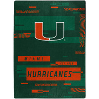 MIAMI OFFIcIAL NcAA Digitize Raschel Throw Blanket 60 x 80(D0102H94gBY)