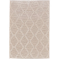 2 X 3 Ivory And Tan geometric Stain Resistant Area Rug