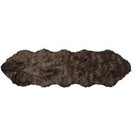 2 X 6 chocolate Faux Fur Washable Non Skid Area Rug