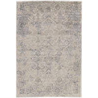 2 X 3 Ivory gray And Black Abstract Stain Resistant Area Rug