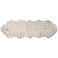 2 X 6 Ombre Tan Faux Fur Washable Non Skid Area Rug