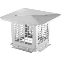 VEVOR Chimney Cap, 9 x 9 inch, 304 Stainless Steel Fireplace Chimney Cover, Not Easily Toppled & Practical Accessories & Easy Installation, Fits Mesh Flue Covers Outside Clay Flue Shingles, Silver
