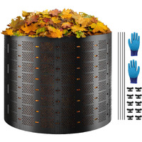VEVOR Compost Bin 220 Gallon, Outdoor Expandable Composter, Easy to Setup & Large Capacity Composting Bin, Fast Creation of Fertile Soil