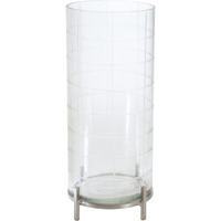 2 Silver Flameless Tabletop Hurricane candle Holder