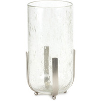 6 Silver Flameless Tabletop Hurricane candle Holder