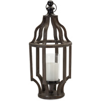 23 Brown Flameless Floor Hurricane candle Holder