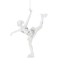 Clear Acrylic Ice Skater Ornament (Set of 4)