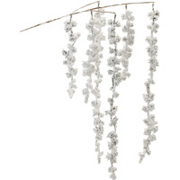 Snowy Hanging Pine Cluster Branch (Set of 2)