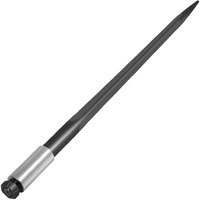 VEVOR Hay Spear 39" Bale Spear 3600 lbs Capacity, Bale Spike Quick Attach Square Hay Bale Spears 1 3/4", Black Coated Bale Forks, Bale Hay Spike with Hex Nut and Sleeve for Buckets Tractors Loaders