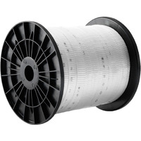 VEVOR Polyester Pull Tape, 3/4" x 318' Mule Tape Flat Rope, 2500 lbf Tensile Capacity, Printed Webbing Cable Pulling Tape for Packaging, Gardening, Commercial Electrical, Conduit Work, White